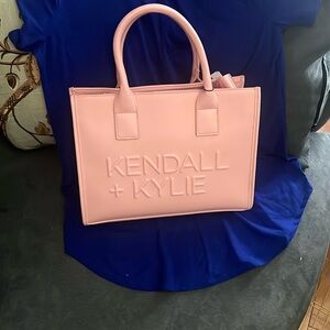Kendall and Kylie pink tote bag, has strap